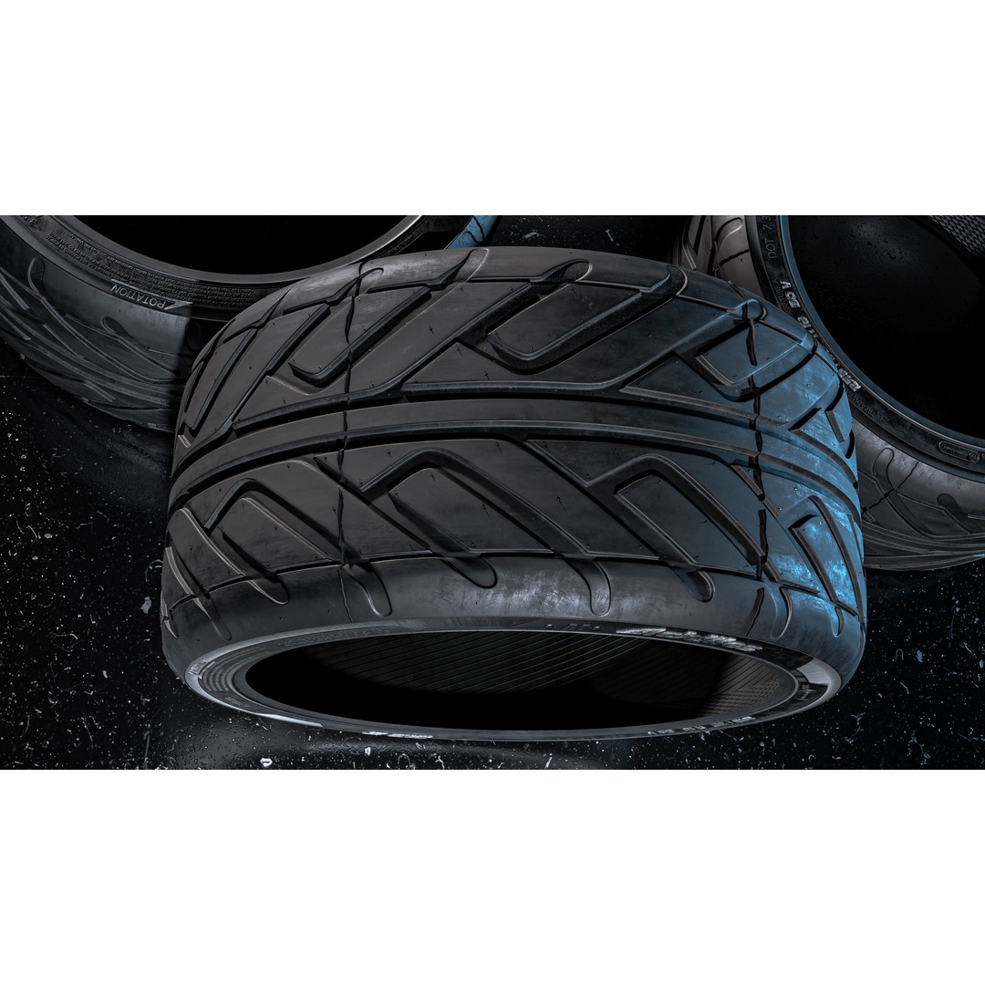 Achilles 123S Tire 3D Model – High Poly PBR Asset, FBX and Corona Render - View 6
