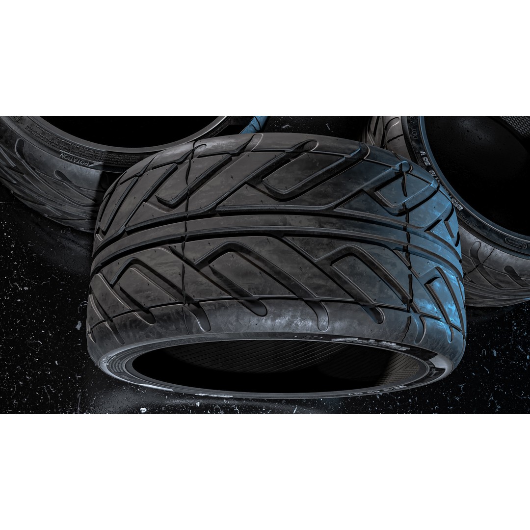 Achilles 123S Tire 3D Model – High Poly PBR Asset, FBX and Corona Render - View 7