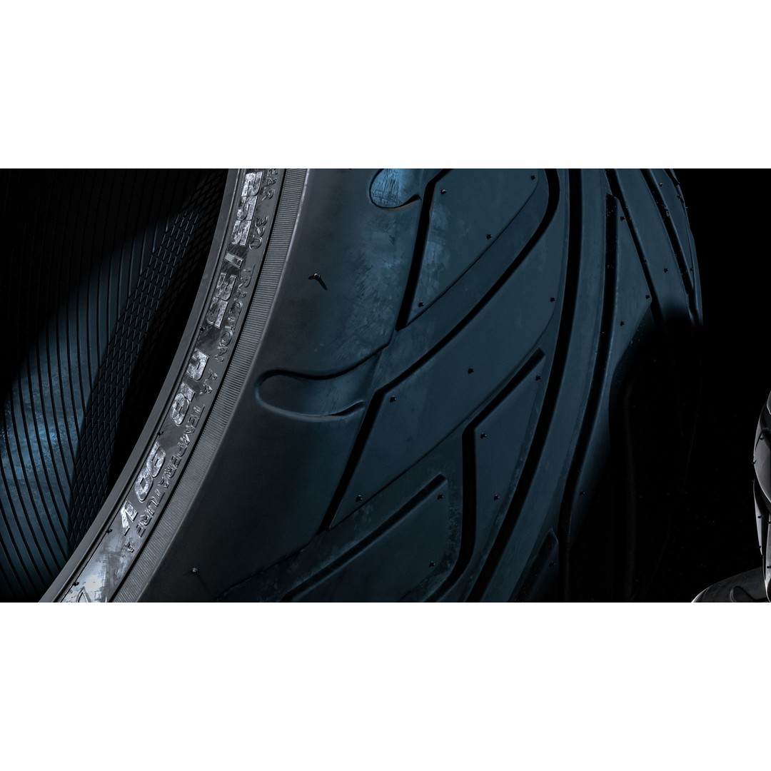 Achilles 123S Tire 3D Model – High Poly PBR Asset, FBX and Corona Render - View 9