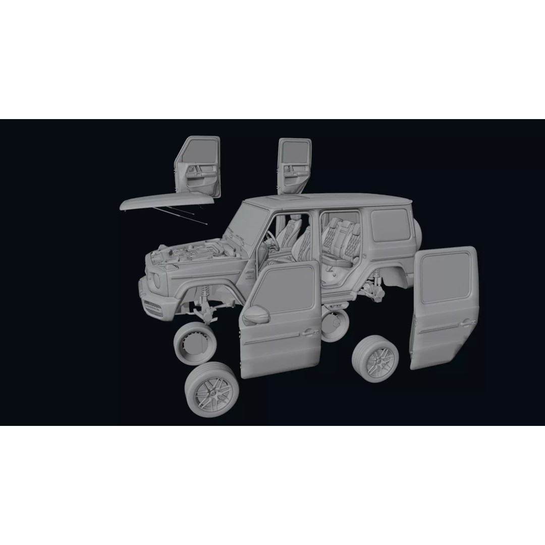 Mercedes Benz G Class AMG 63 3D Model – Low Poly PBR Game Asset, FBX, OBJ