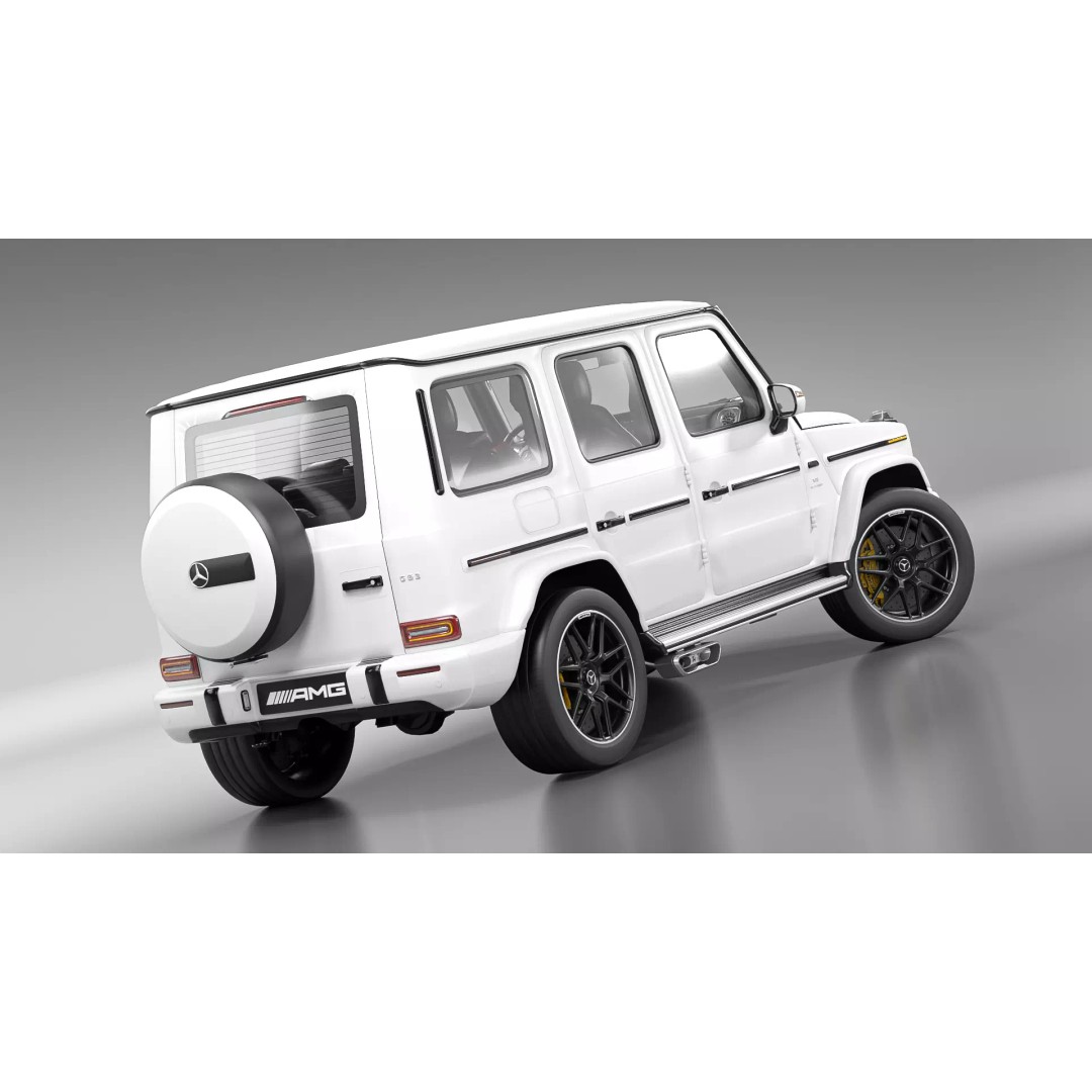 Mercedes Benz G Class AMG 63 3D Model – Low Poly PBR Game Asset, FBX, OBJ - View 3