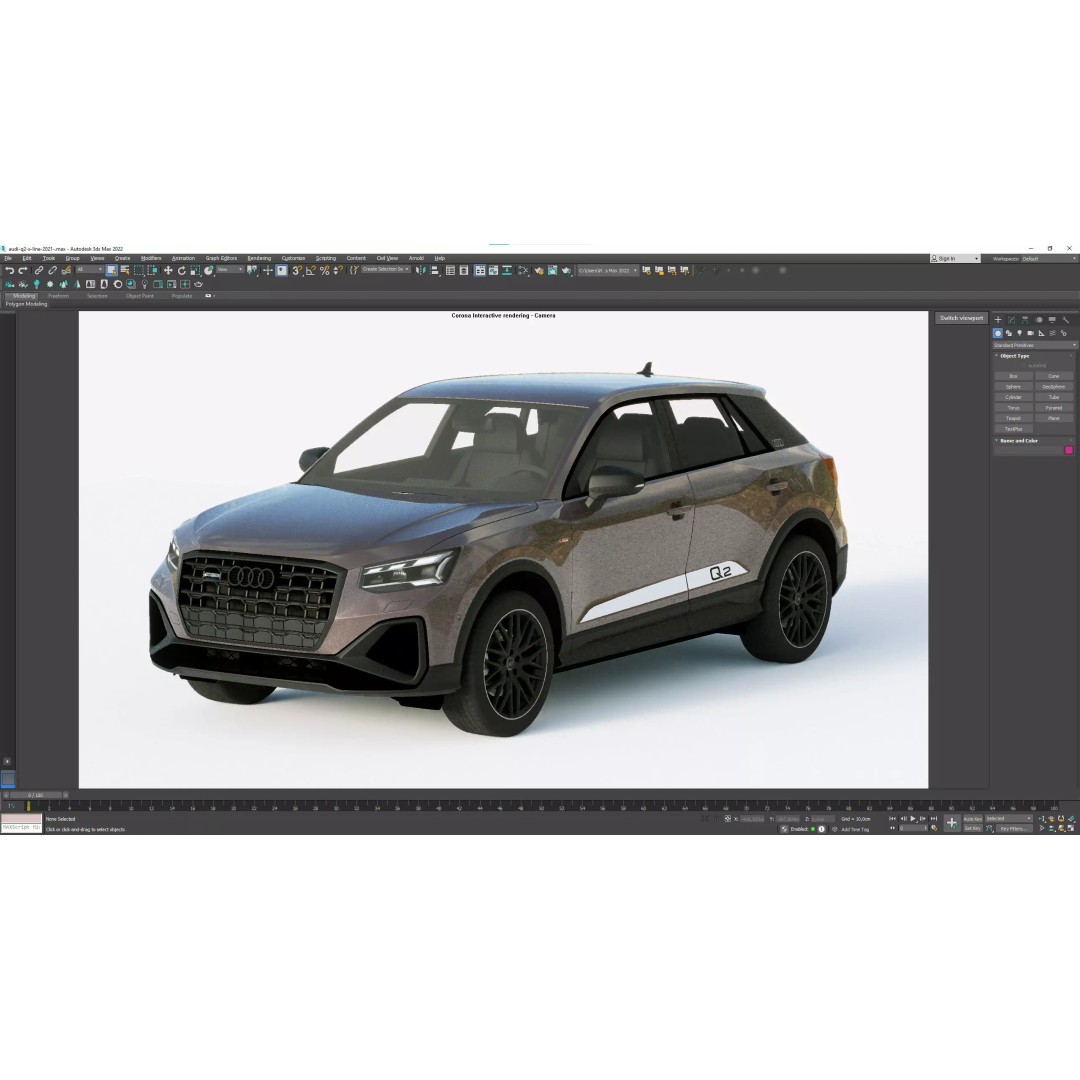 Audi Q2 S 2021 3D Model – High Poly Car Asset, FBX, PBR Textures