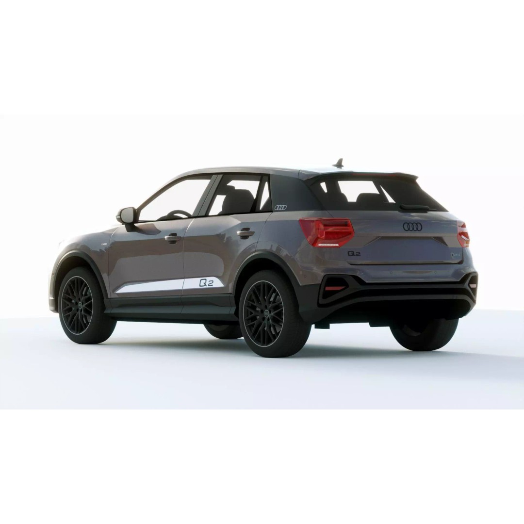 Audi Q2 S 2021 3D Model – High Poly Car Asset, FBX, PBR Textures - View 14