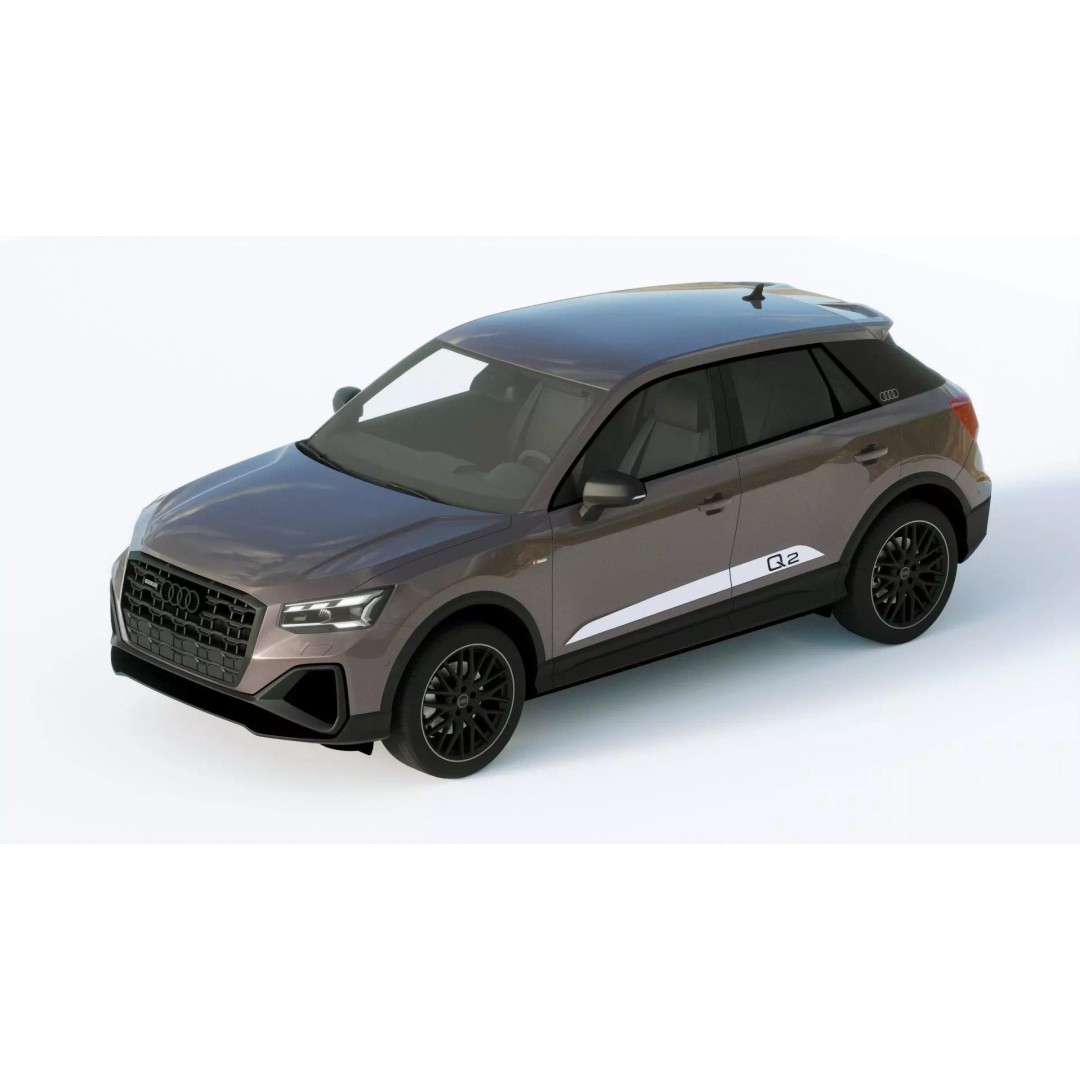 Audi Q2 S 2021 3D Model – High Poly Car Asset, FBX, PBR Textures - View 17