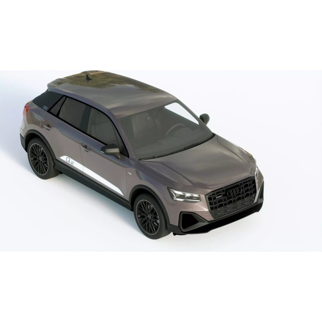 Audi Q2 S 2021 3D Model – High Poly Car Asset, FBX, PBR Textures - View 18