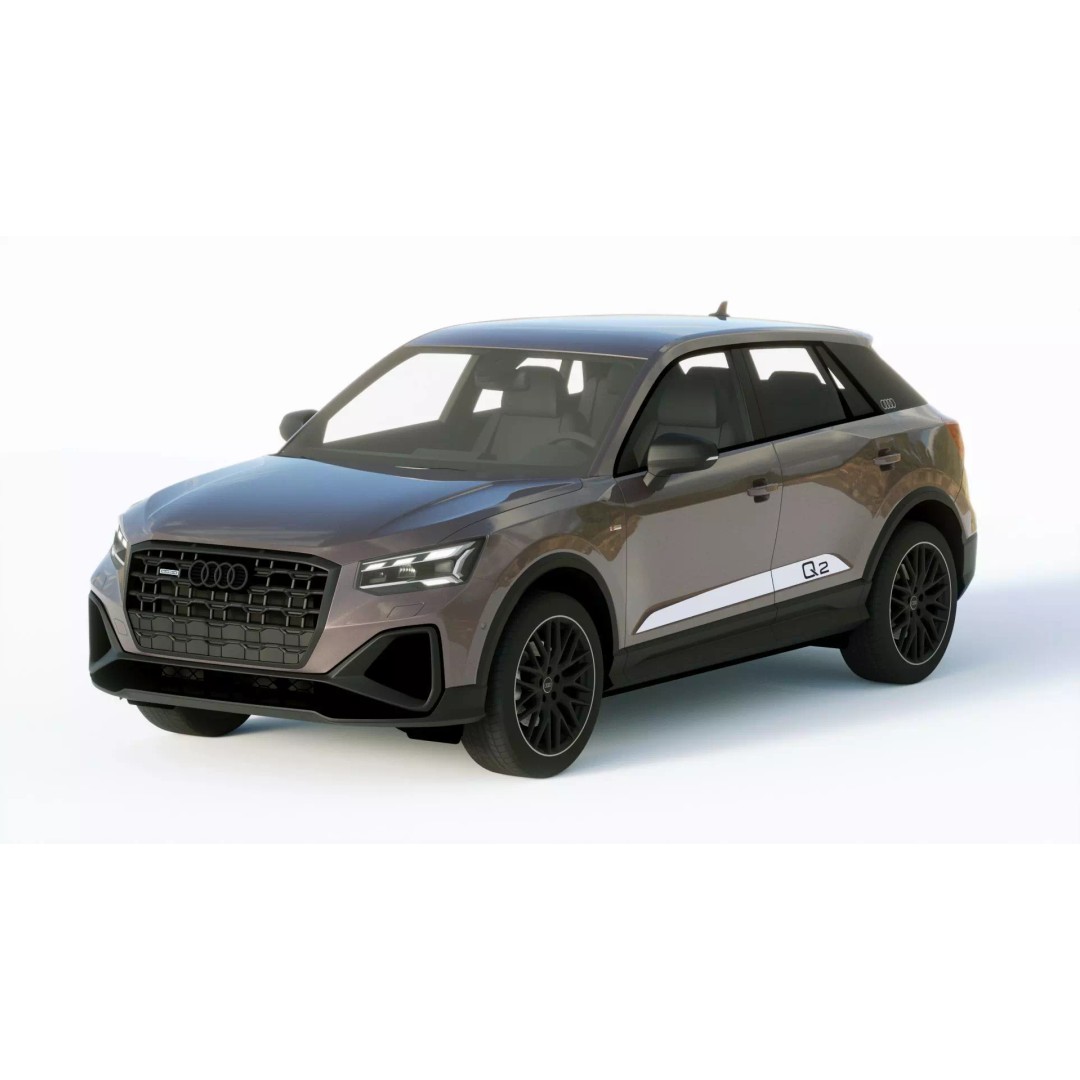 Audi Q2 S 2021 3D Model – High Poly Car Asset, FBX, PBR Textures - View 3
