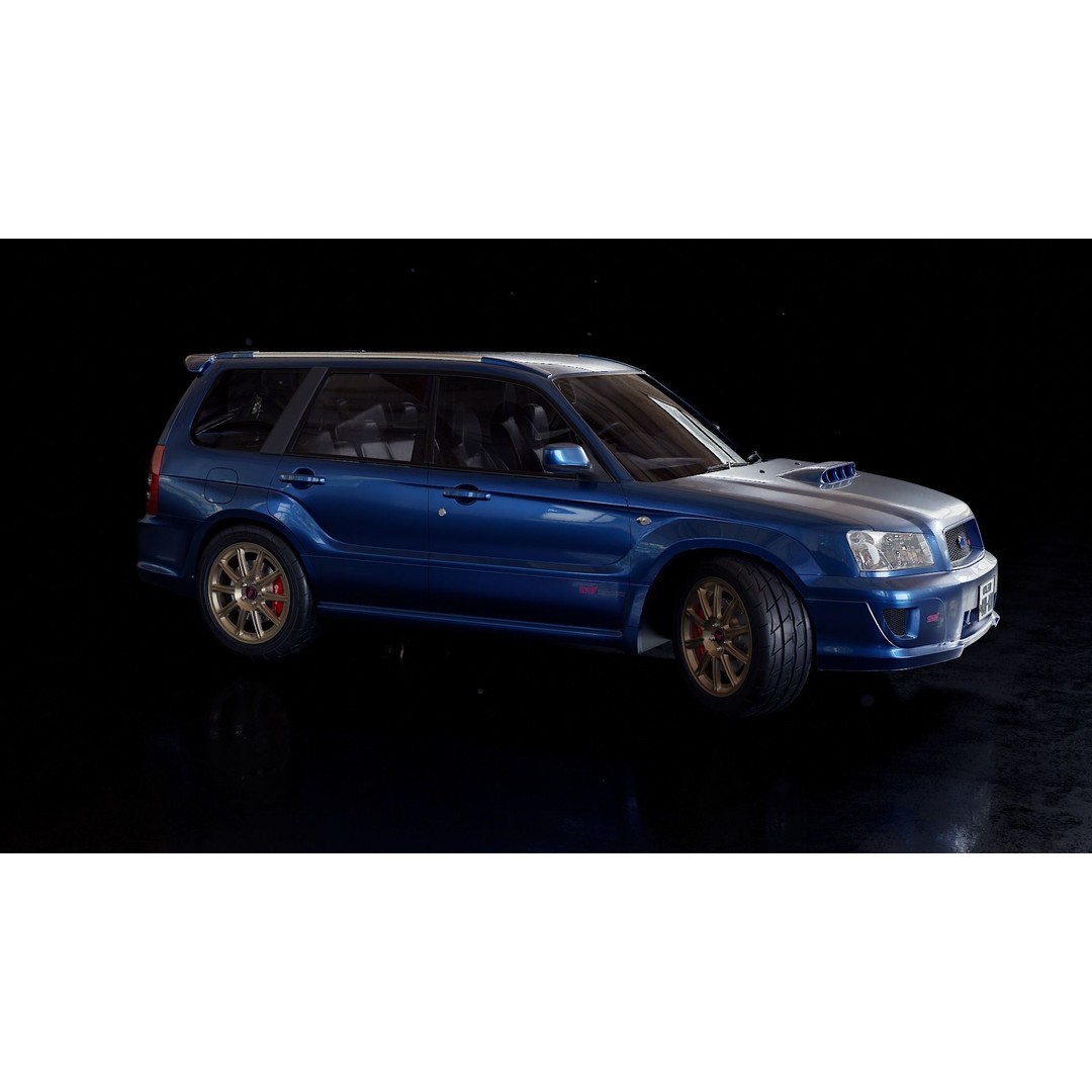 Subaru Forester STI SG5 3D Model – High Poly PBR Asset, FBX, Blender - View 4