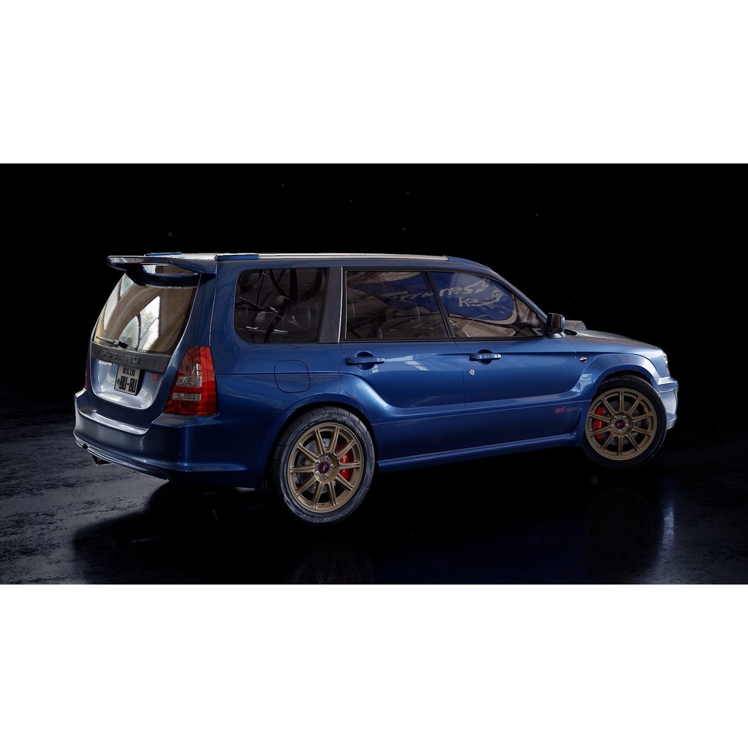 Subaru Forester STI SG5 3D Model – High Poly PBR Asset, FBX, Blender - View 5