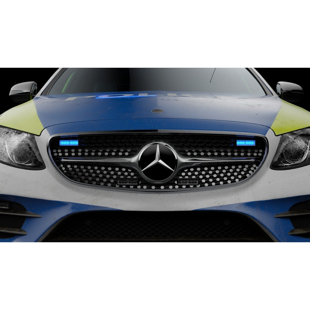 Mercedes Benz E43 Police Car 3D Model – High Poly PBR Asset, Blender - View 8
