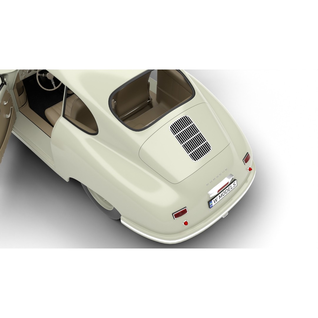 Porsche 356 1300 1952 3D Model – High Poly Rigged Classic Car, FBX, OBJ - View 11
