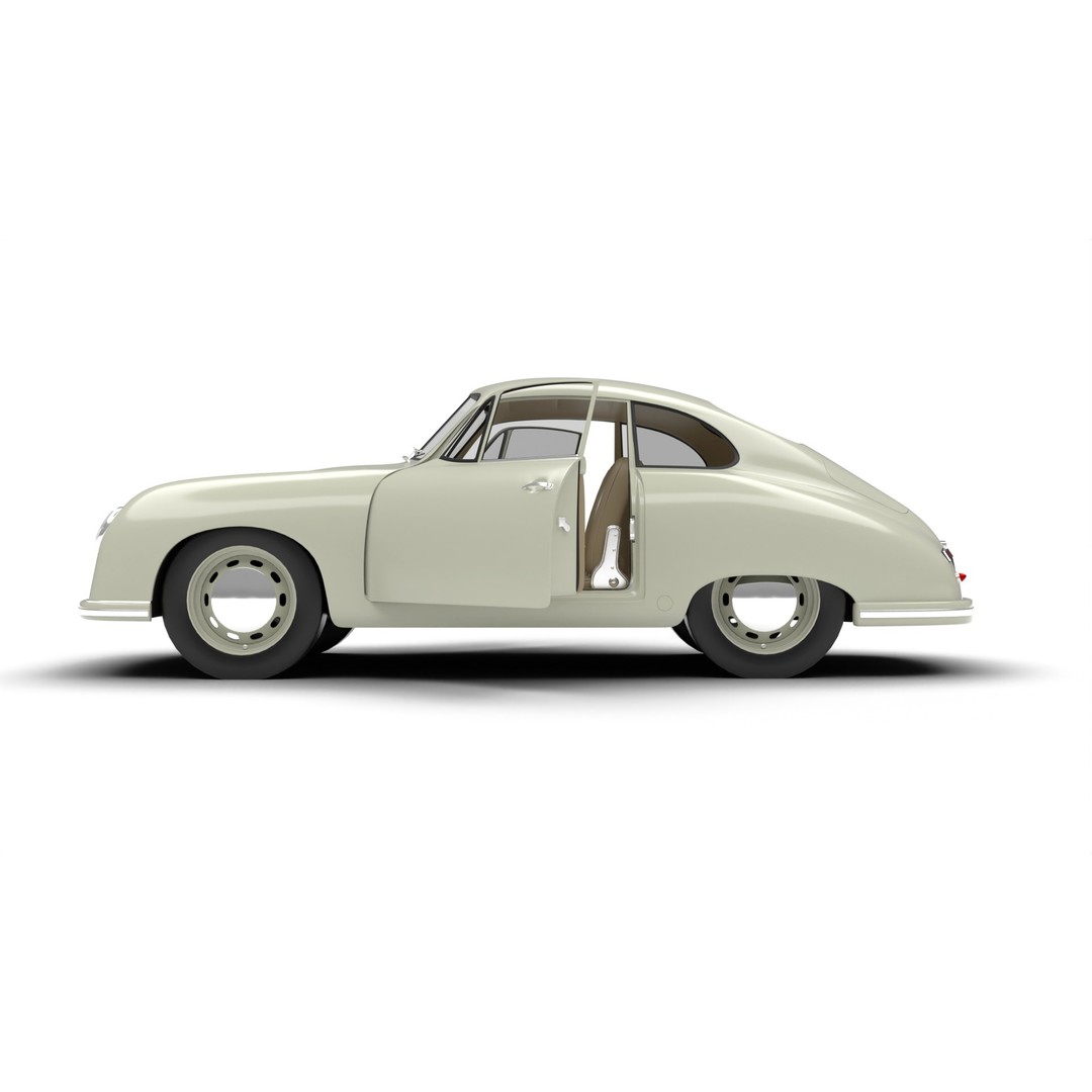 Porsche 356 1300 1952 3D Model – High Poly Rigged Classic Car, FBX, OBJ - View 12