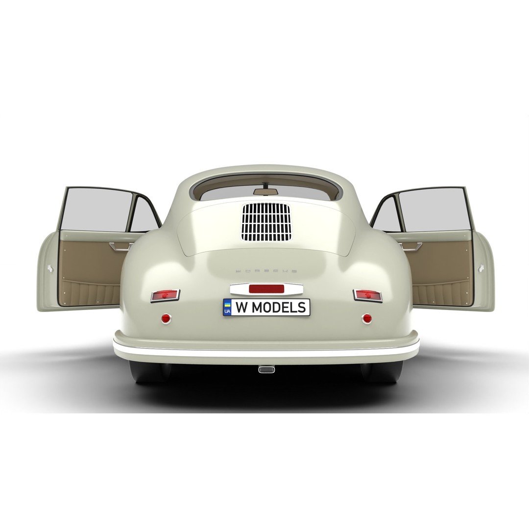 Porsche 356 1300 1952 3D Model – High Poly Rigged Classic Car, FBX, OBJ - View 13