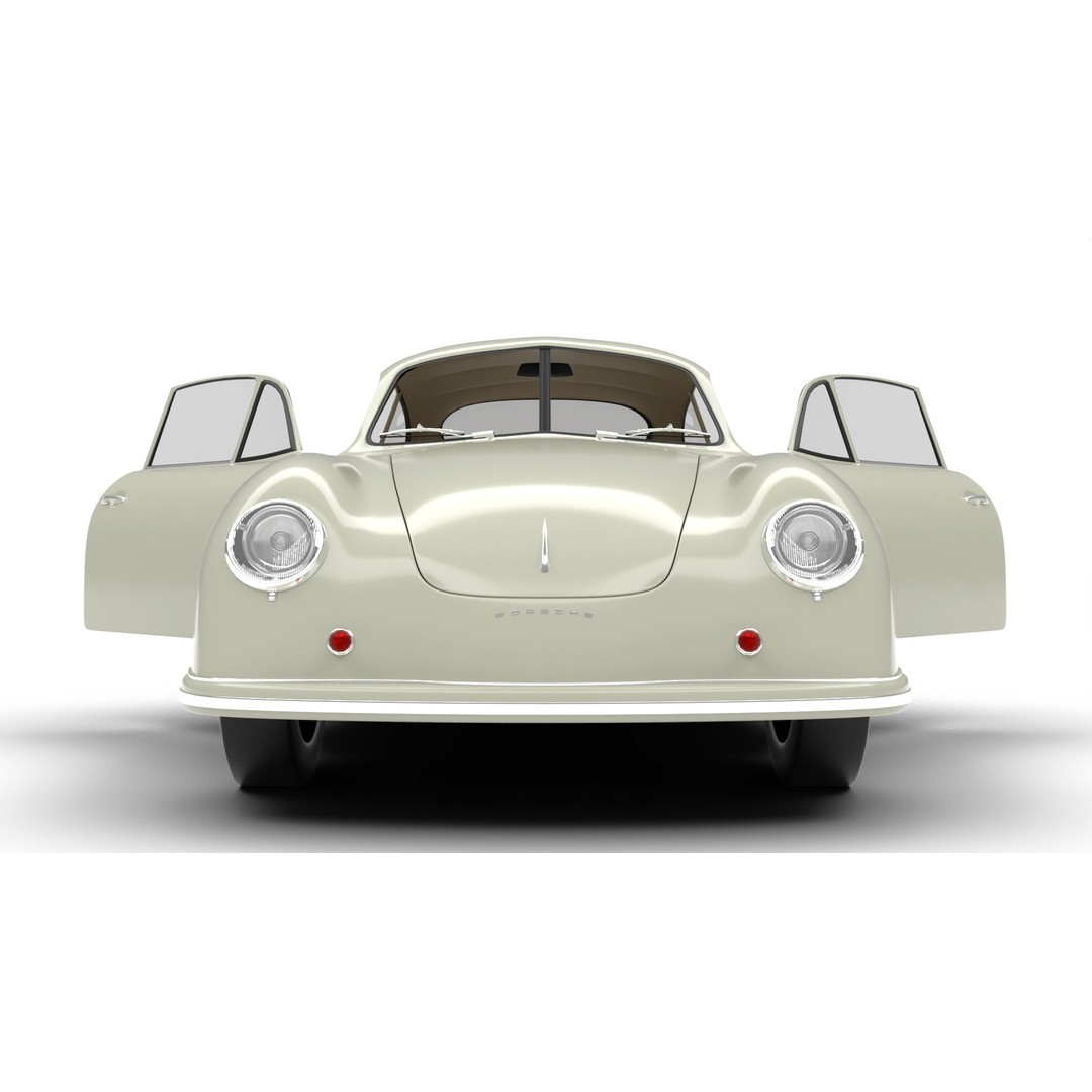 Porsche 356 1300 1952 3D Model – High Poly Rigged Classic Car, FBX, OBJ - View 14