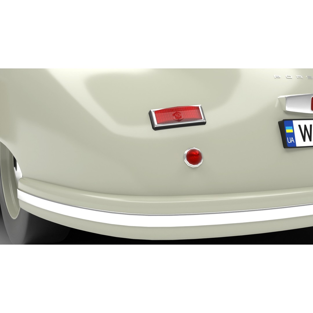 Porsche 356 1300 1952 3D Model – High Poly Rigged Classic Car, FBX, OBJ - View 16