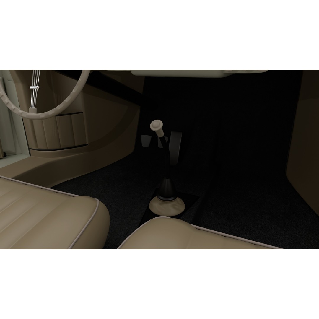 Porsche 356 1300 1952 3D Model – High Poly Rigged Classic Car, FBX, OBJ - View 25