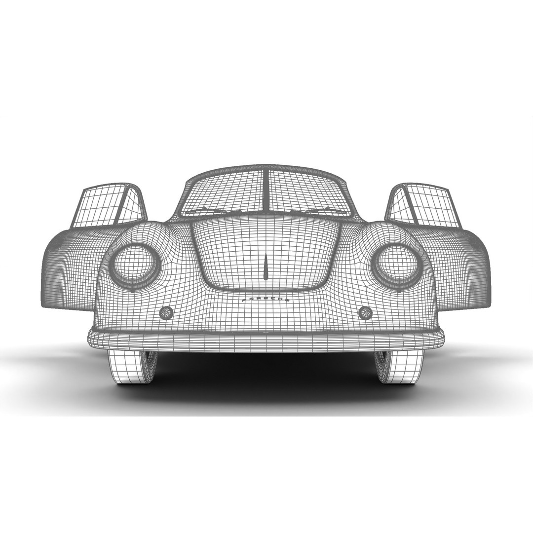 Porsche 356 1300 1952 3D Model – High Poly Rigged Classic Car, FBX, OBJ - View 39