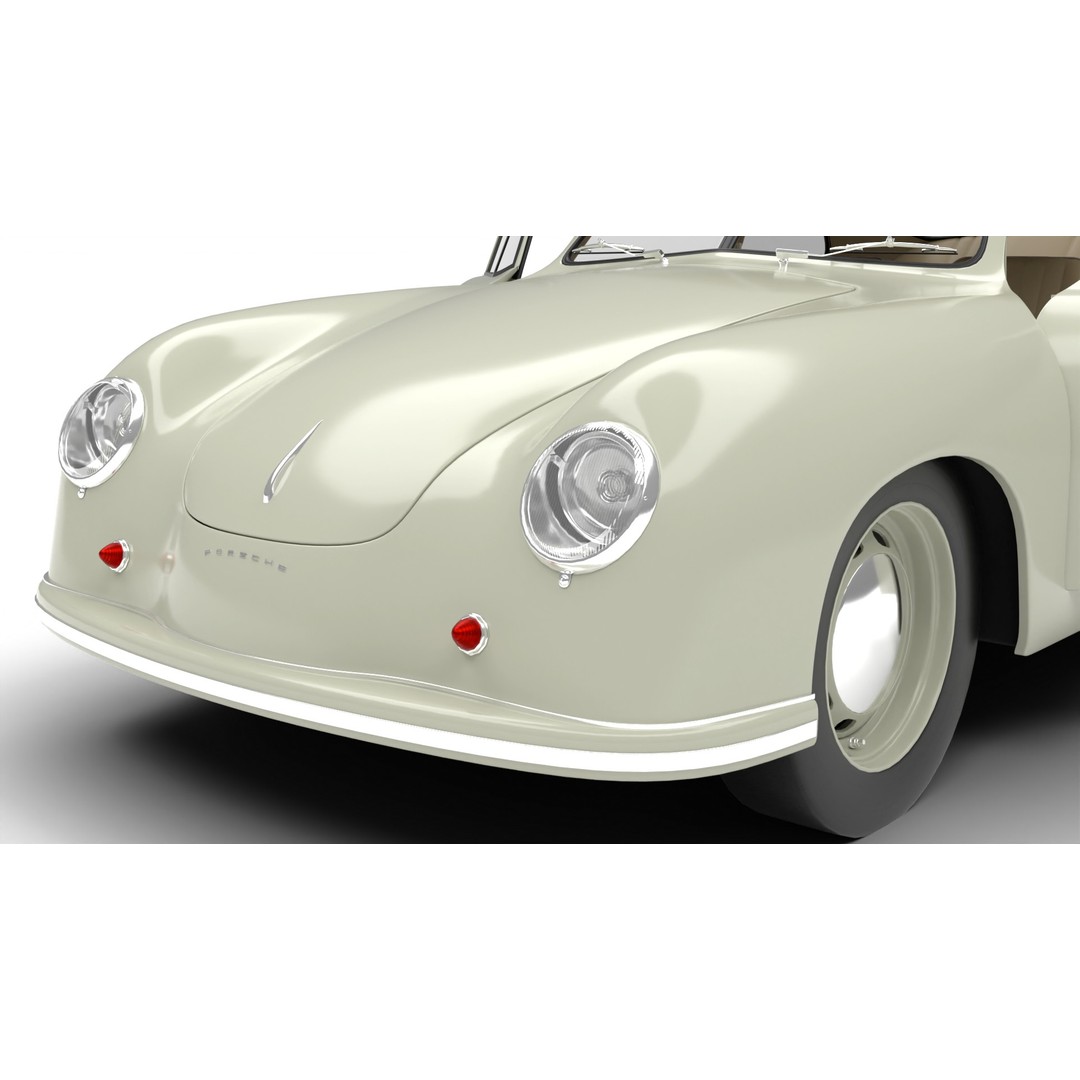 Porsche 356 1300 1952 3D Model – High Poly Rigged Classic Car, FBX, OBJ - View 4