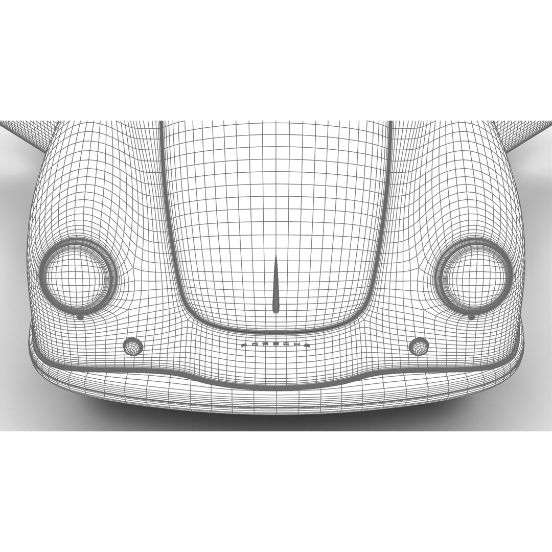 Porsche 356 1300 1952 3D Model – High Poly Rigged Classic Car, FBX, OBJ - View 44