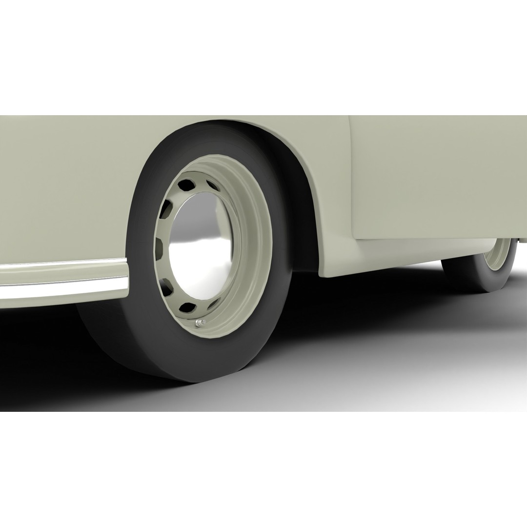 Porsche 356 1300 1952 3D Model – High Poly Rigged Classic Car, FBX, OBJ - View 6