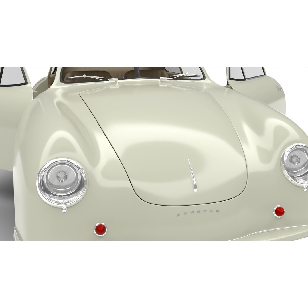 Porsche 356 1300 1952 3D Model – High Poly Rigged Classic Car, FBX, OBJ - View 8