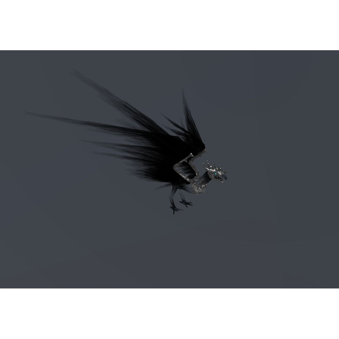 Fire Bird Phoenix 3D Model – Low Poly Game Asset, Unity Compatible - View 10
