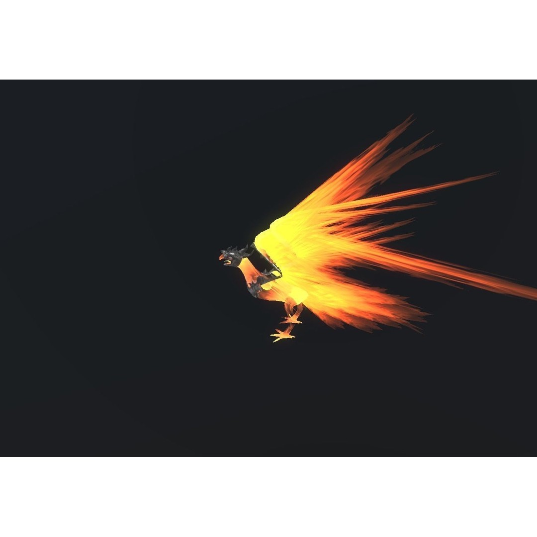 Fire Bird Phoenix 3D Model – Low Poly Game Asset, Unity Compatible - View 103
