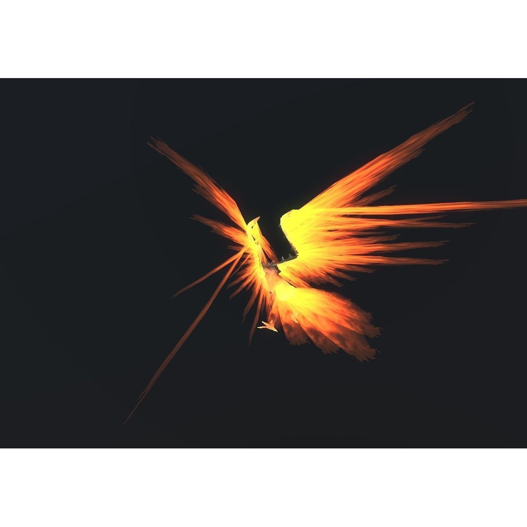 Fire Bird Phoenix 3D Model – Low Poly Game Asset, Unity Compatible - View 105