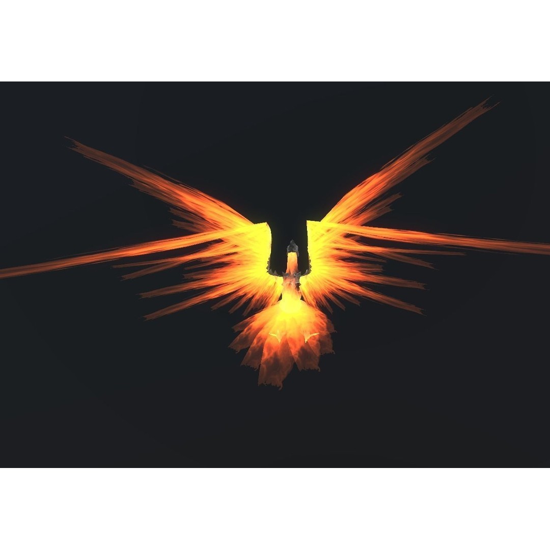 Fire Bird Phoenix 3D Model – Low Poly Game Asset, Unity Compatible - View 106