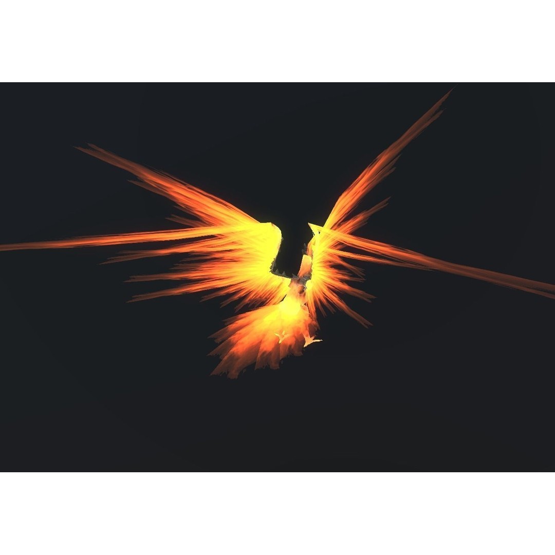 Fire Bird Phoenix 3D Model – Low Poly Game Asset, Unity Compatible - View 108
