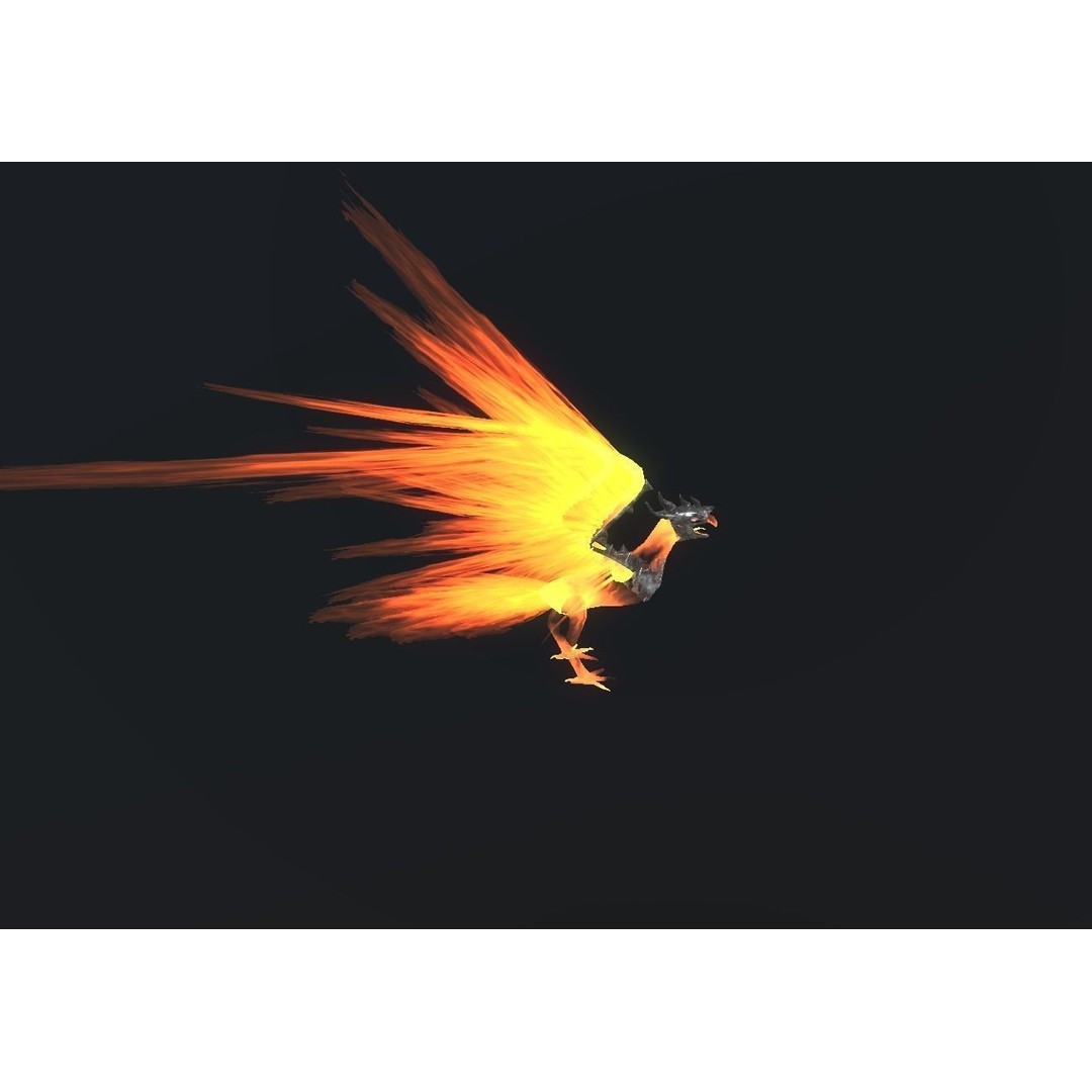 Fire Bird Phoenix 3D Model – Low Poly Game Asset, Unity Compatible - View 109