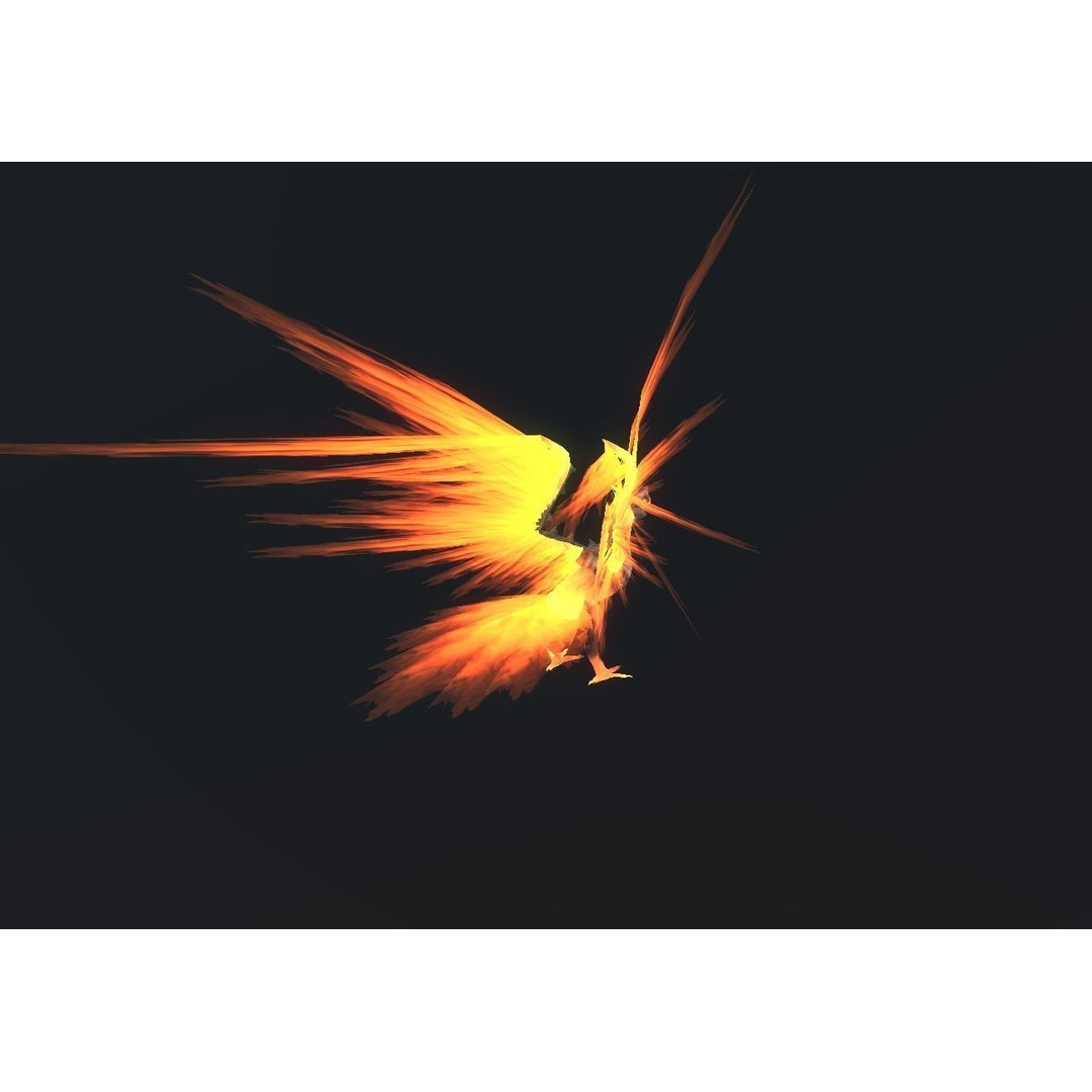 Fire Bird Phoenix 3D Model – Low Poly Game Asset, Unity Compatible - View 110