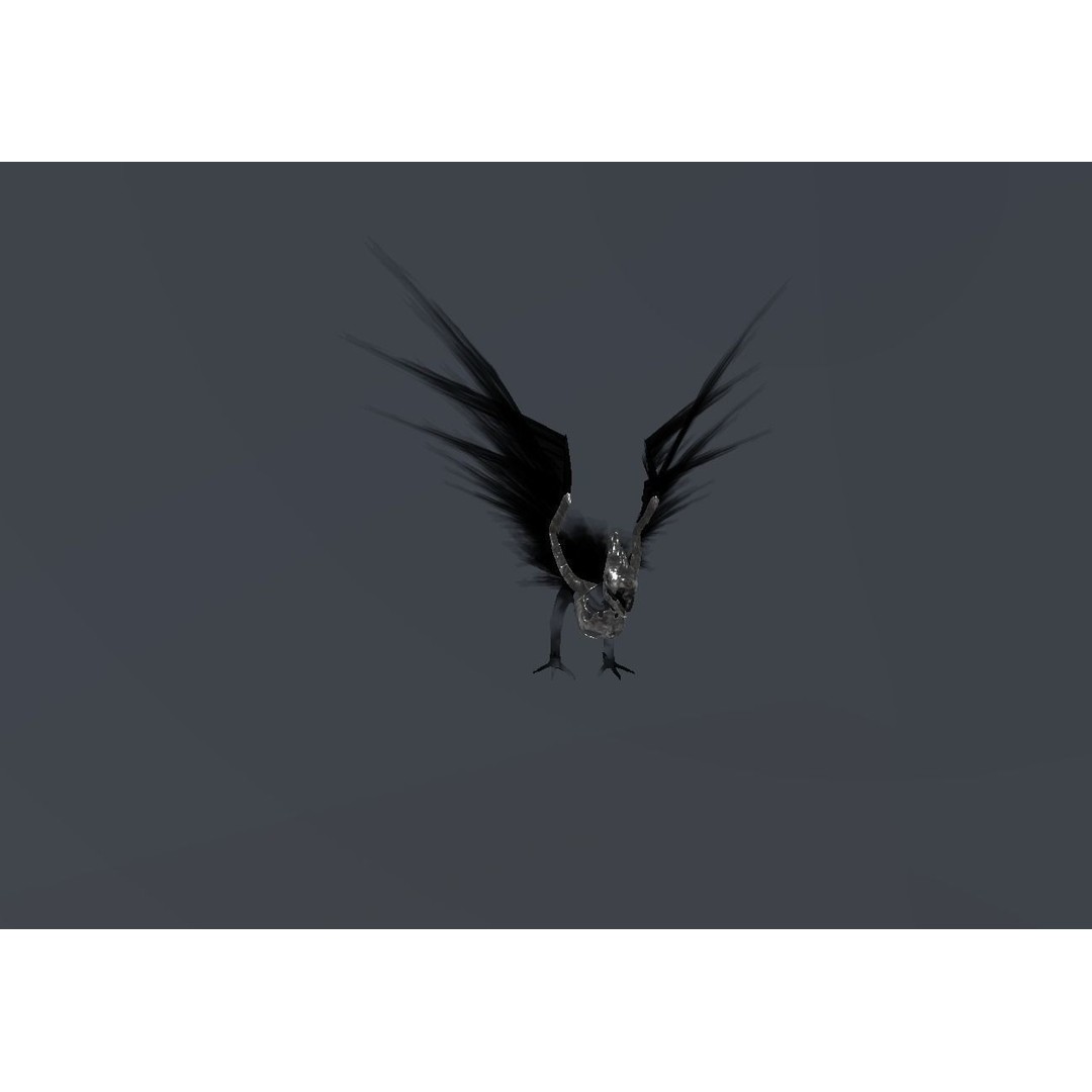Fire Bird Phoenix 3D Model – Low Poly Game Asset, Unity Compatible - View 14