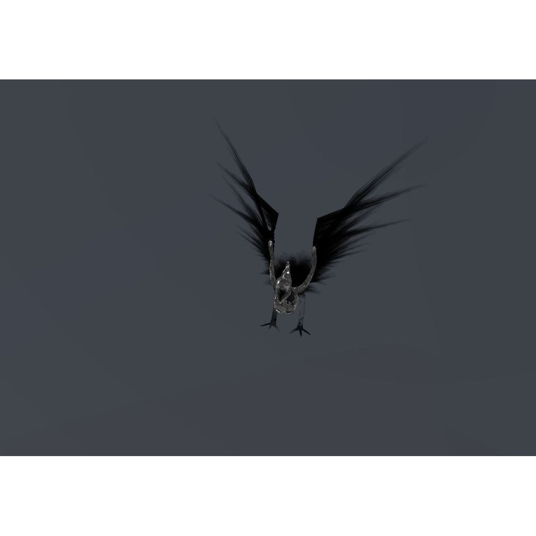 Fire Bird Phoenix 3D Model – Low Poly Game Asset, Unity Compatible - View 15