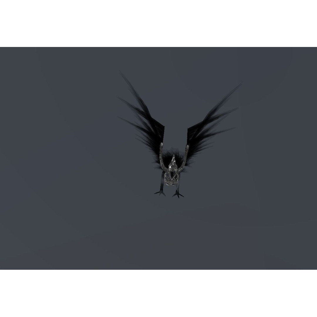 Fire Bird Phoenix 3D Model – Low Poly Game Asset, Unity Compatible - View 16