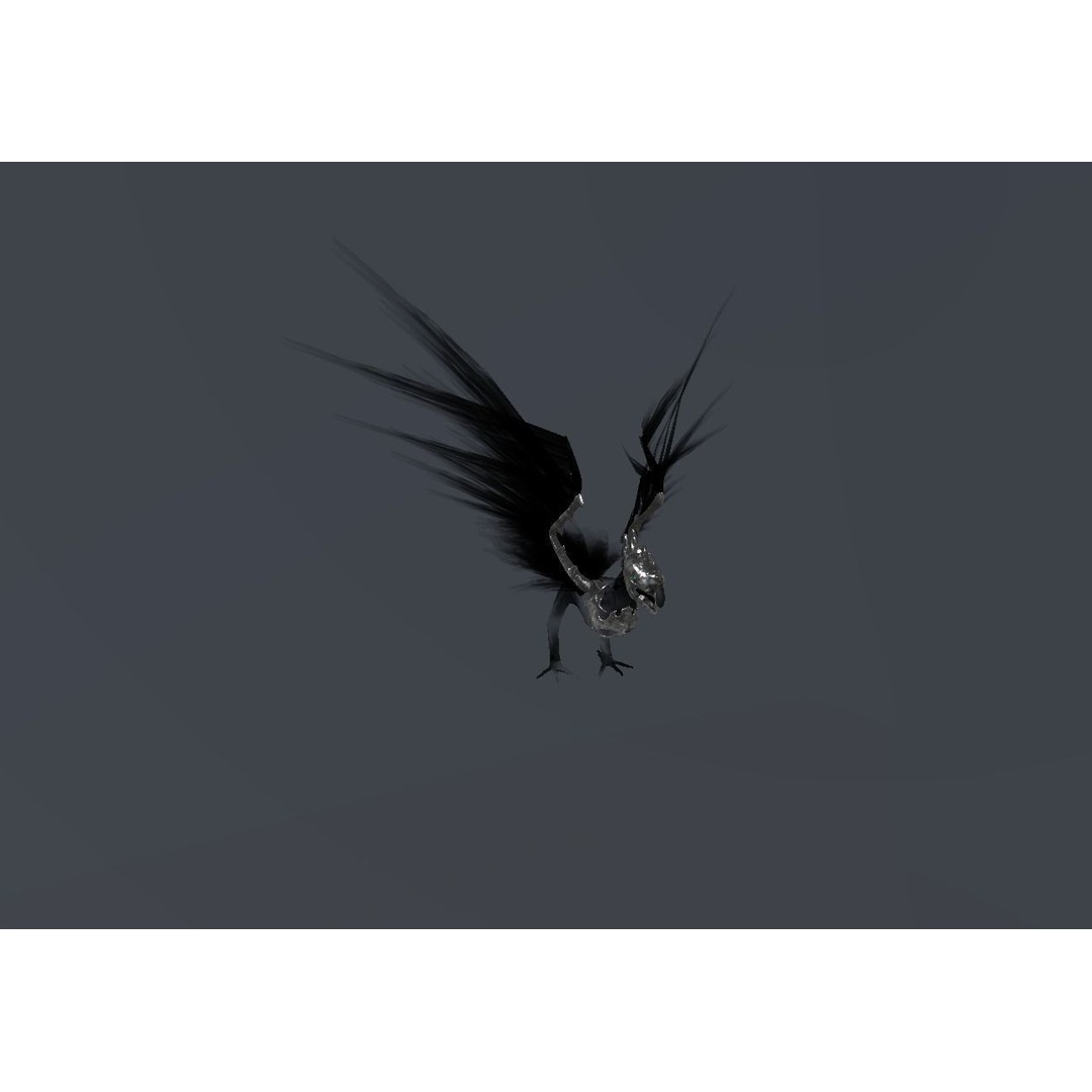 Fire Bird Phoenix 3D Model – Low Poly Game Asset, Unity Compatible - View 17