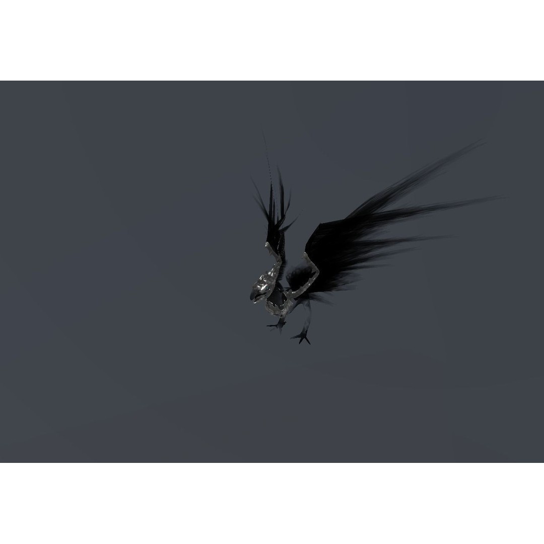 Fire Bird Phoenix 3D Model – Low Poly Game Asset, Unity Compatible - View 21