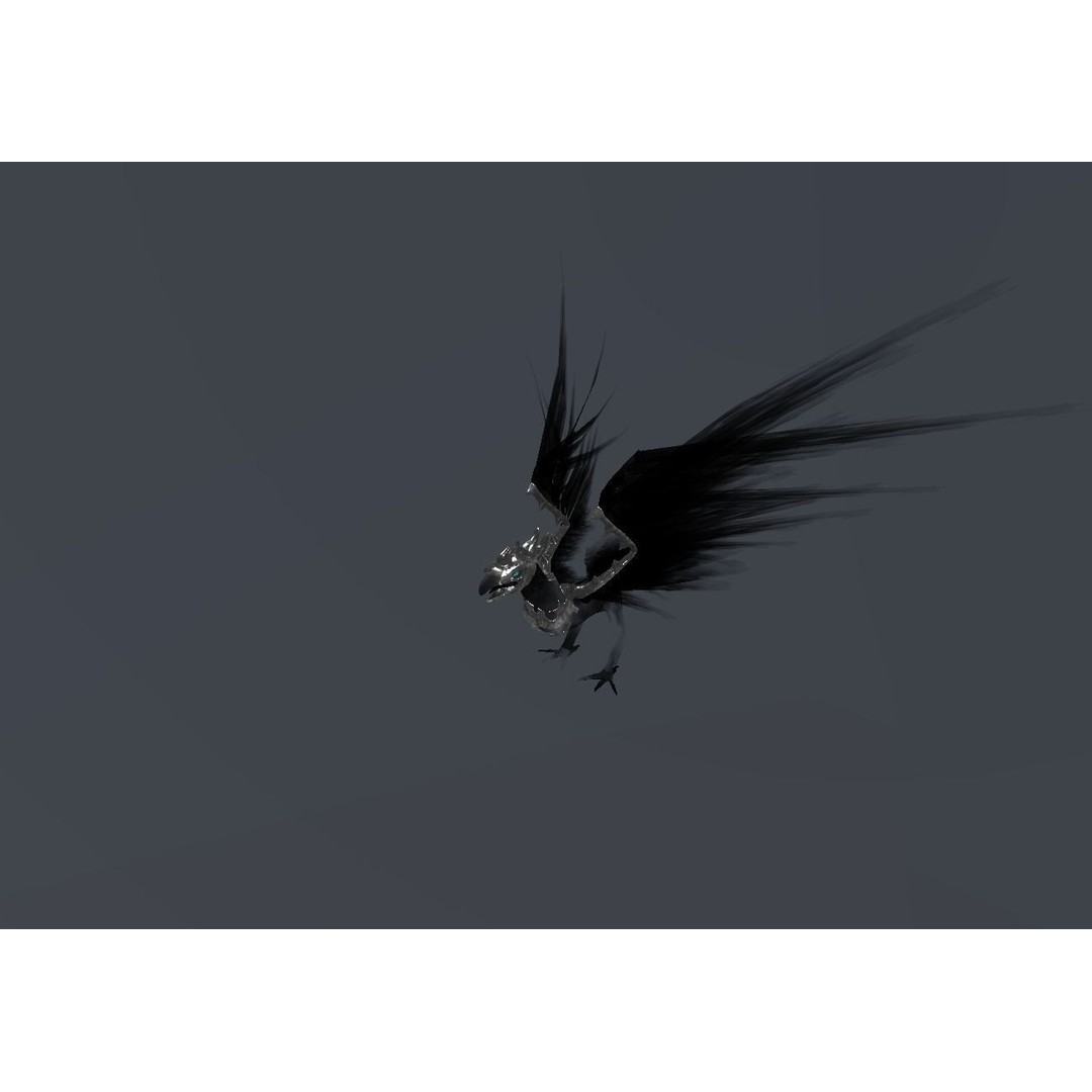 Fire Bird Phoenix 3D Model – Low Poly Game Asset, Unity Compatible - View 22