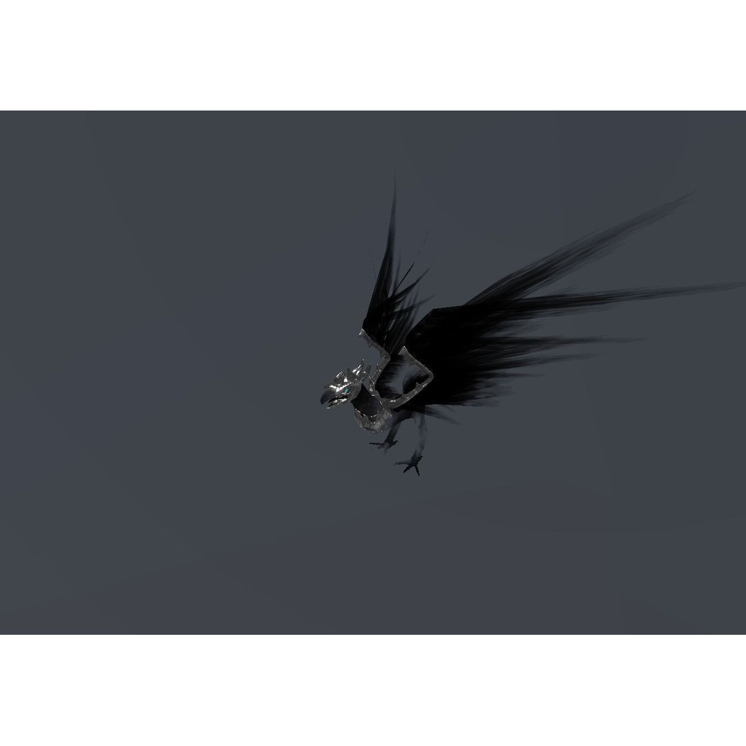 Fire Bird Phoenix 3D Model – Low Poly Game Asset, Unity Compatible - View 23