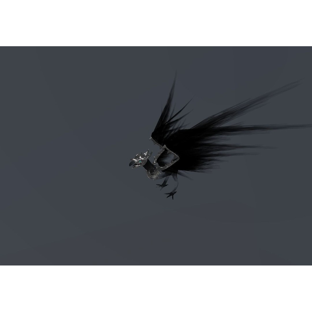 Fire Bird Phoenix 3D Model – Low Poly Game Asset, Unity Compatible - View 24