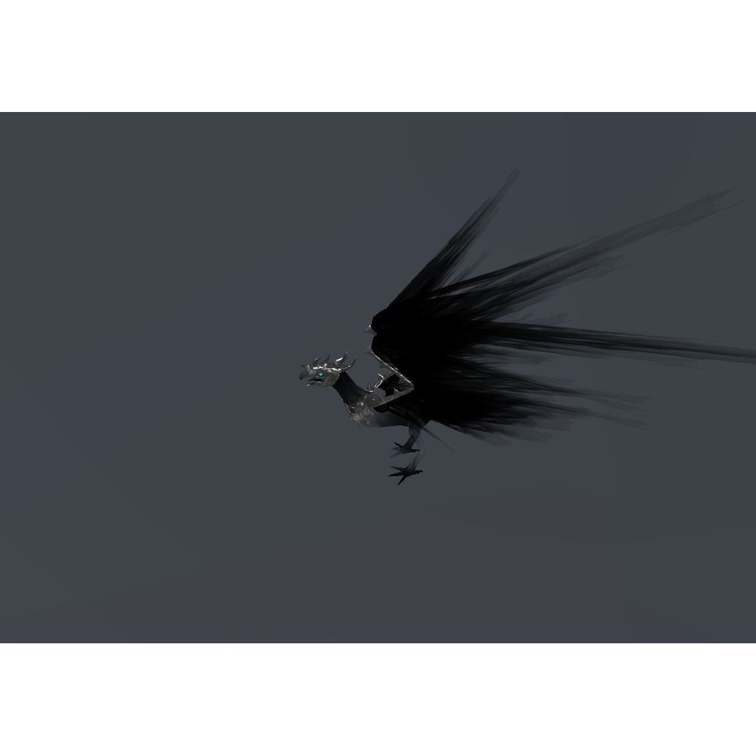 Fire Bird Phoenix 3D Model – Low Poly Game Asset, Unity Compatible - View 28