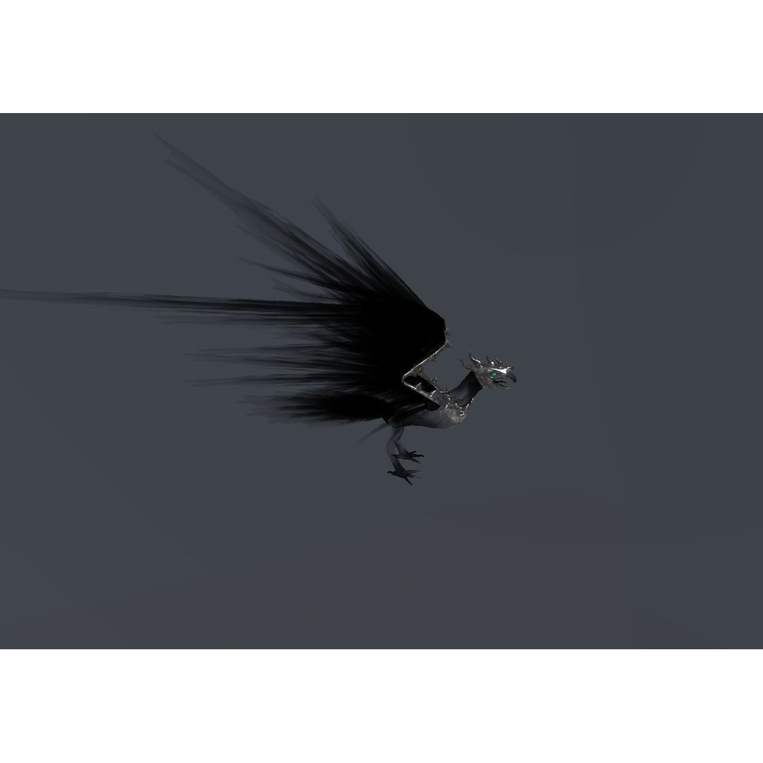 Fire Bird Phoenix 3D Model – Low Poly Game Asset, Unity Compatible - View 35