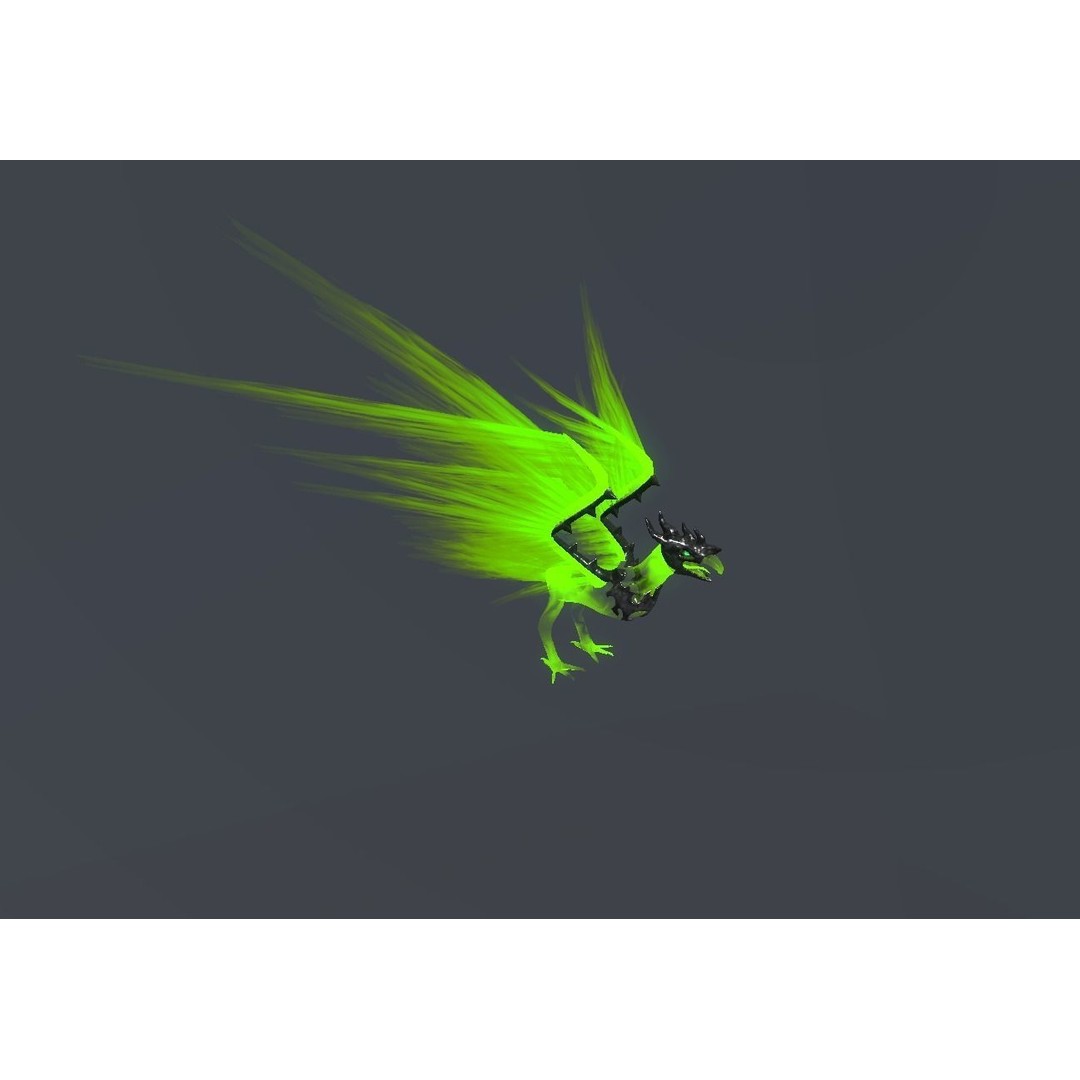 Fire Bird Phoenix 3D Model – Low Poly Game Asset, Unity Compatible - View 40