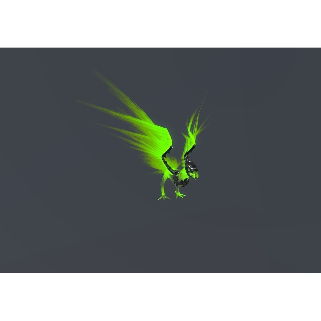 Fire Bird Phoenix 3D Model – Low Poly Game Asset, Unity Compatible - View 44