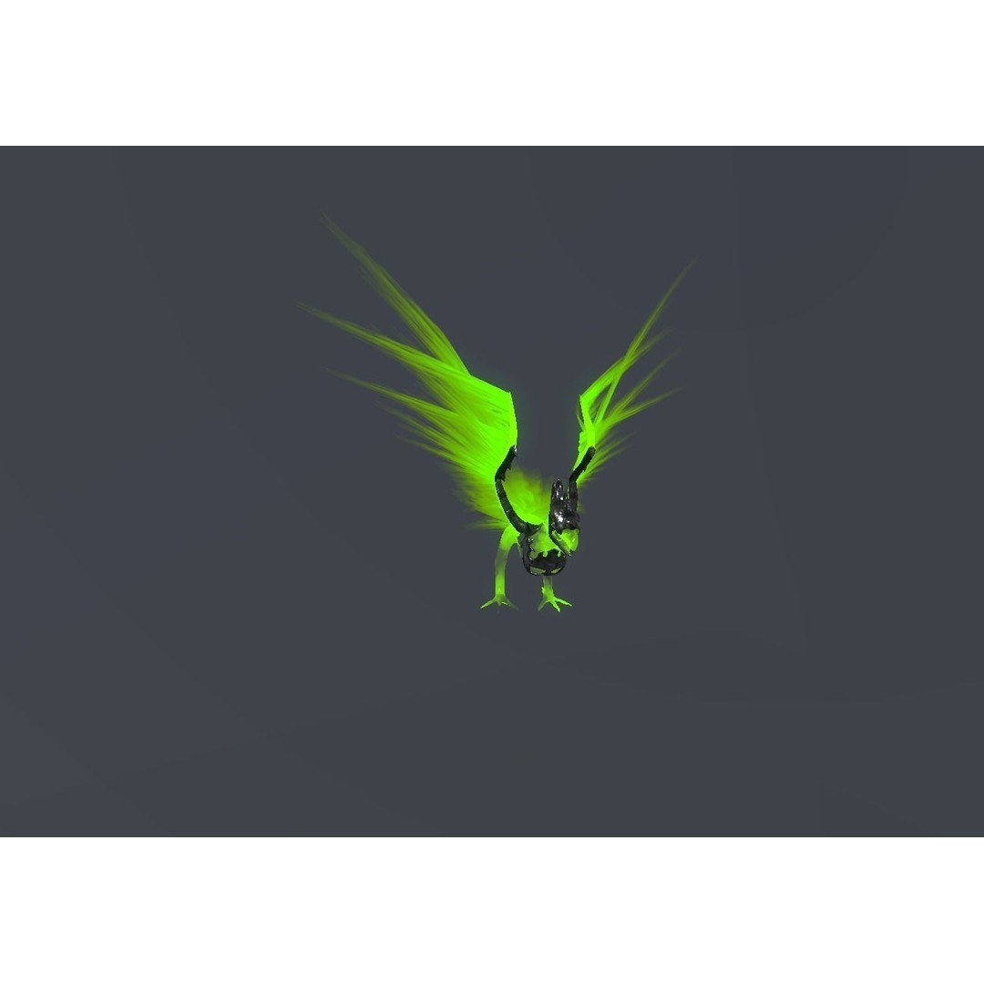 Fire Bird Phoenix 3D Model – Low Poly Game Asset, Unity Compatible - View 45