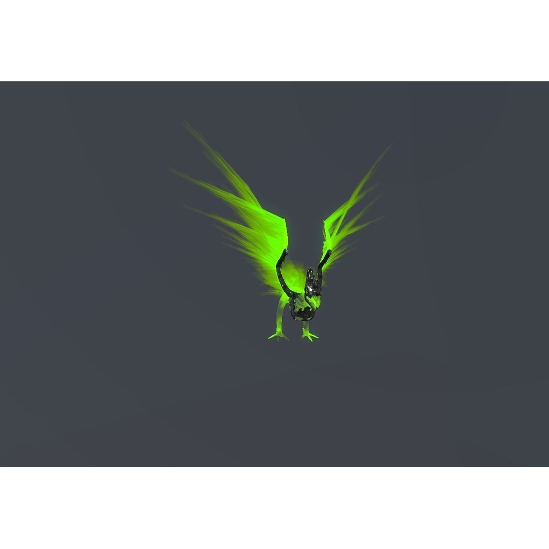 Fire Bird Phoenix 3D Model – Low Poly Game Asset, Unity Compatible - View 46