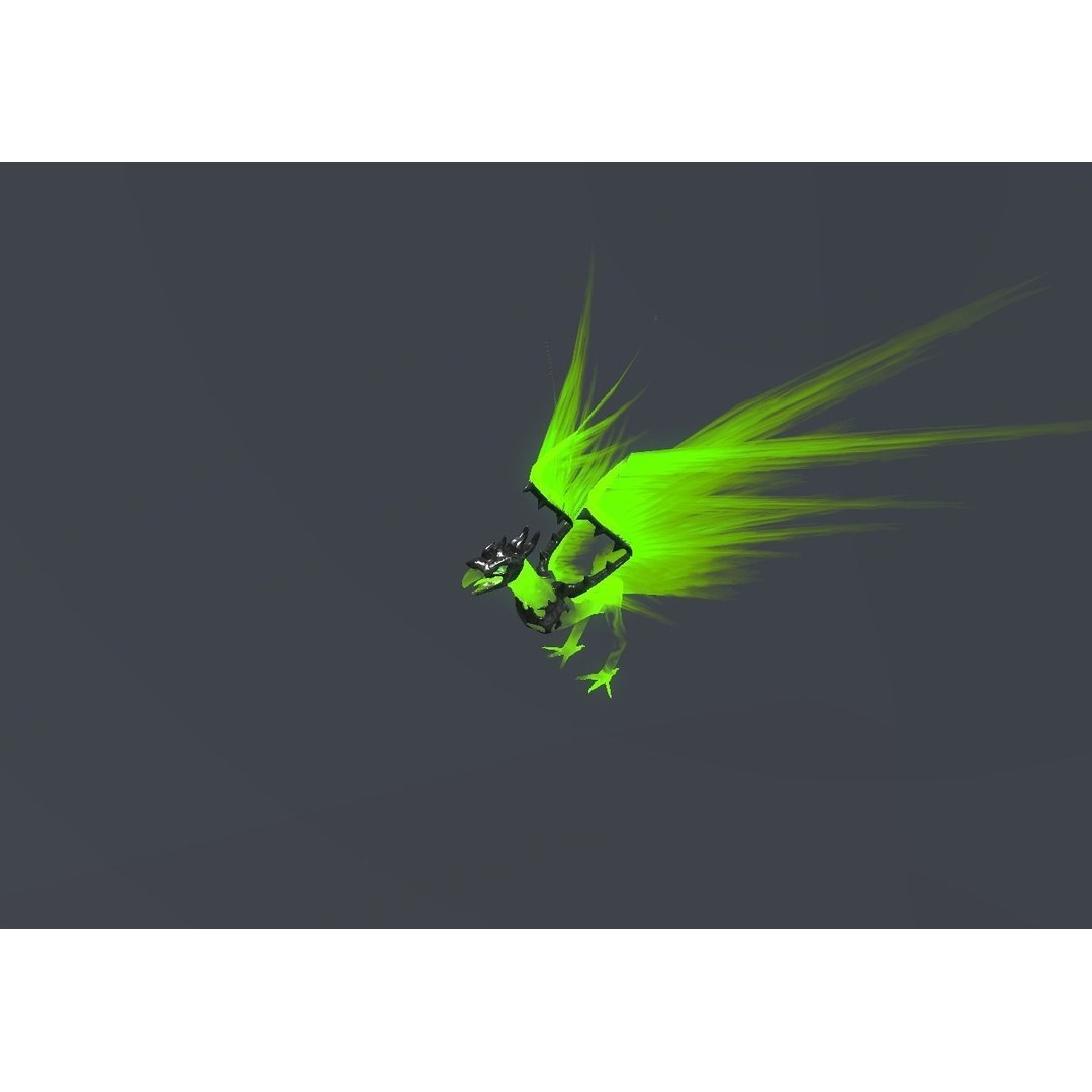 Fire Bird Phoenix 3D Model – Low Poly Game Asset, Unity Compatible - View 53