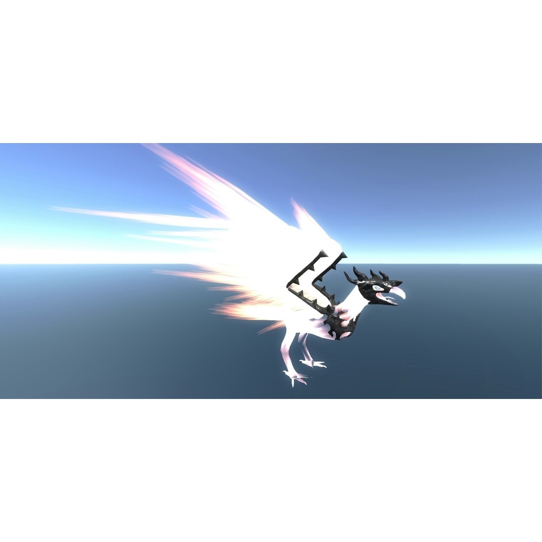 Fire Bird Phoenix 3D Model – Low Poly Game Asset, Unity Compatible - View 6