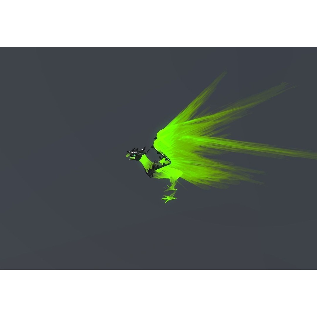 Fire Bird Phoenix 3D Model – Low Poly Game Asset, Unity Compatible - View 60