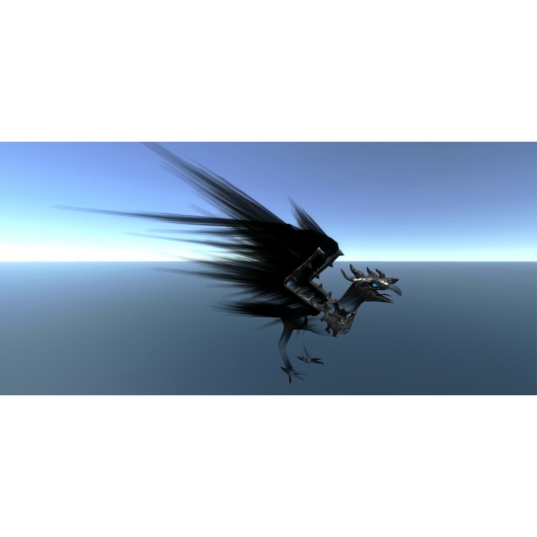 Fire Bird Phoenix 3D Model – Low Poly Game Asset, Unity Compatible - View 7