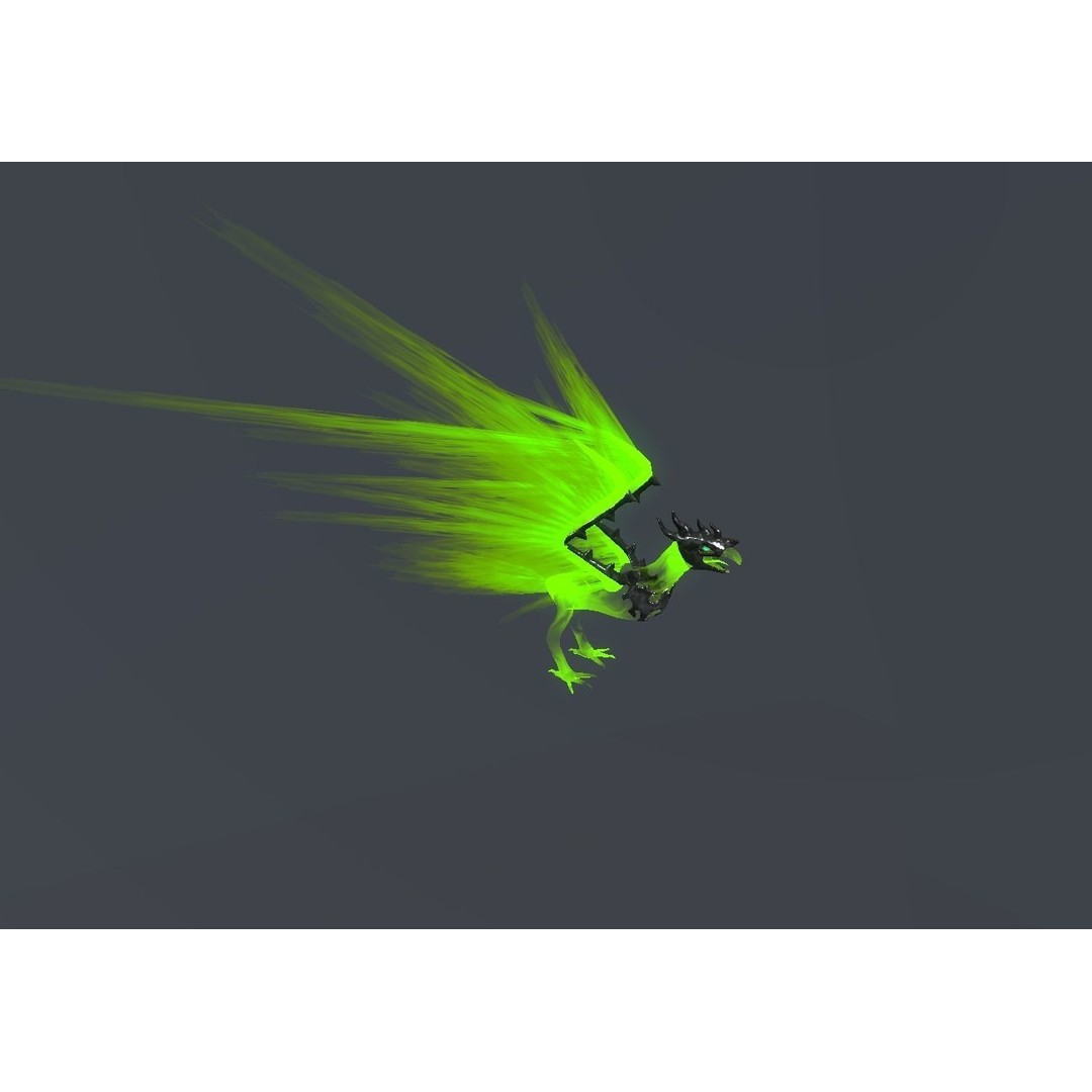 Fire Bird Phoenix 3D Model – Low Poly Game Asset, Unity Compatible - View 77